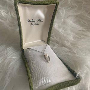 Vintage Sterling Silver & Pearl Necklace